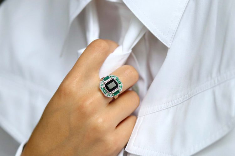 Bague Art Deco en argent