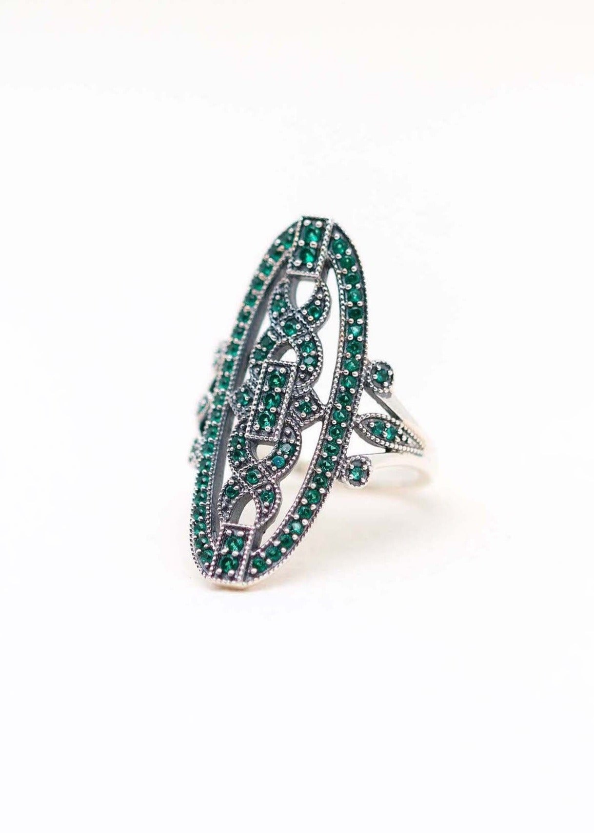 Bague ovale en argent