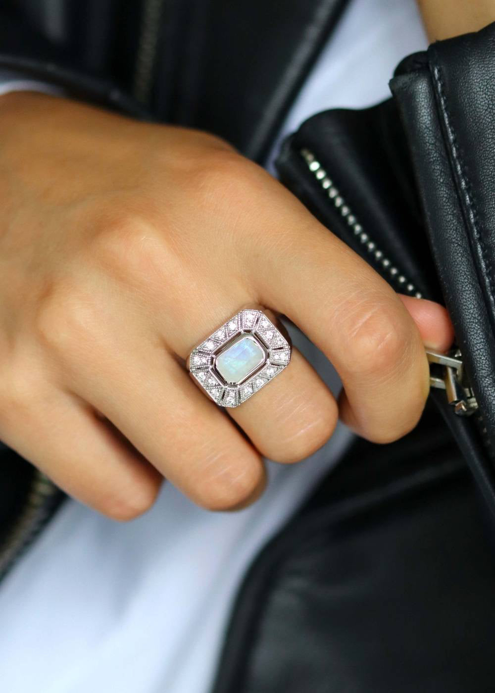 Bague Art Déco Angéline argent 925 – Lambertine Paris