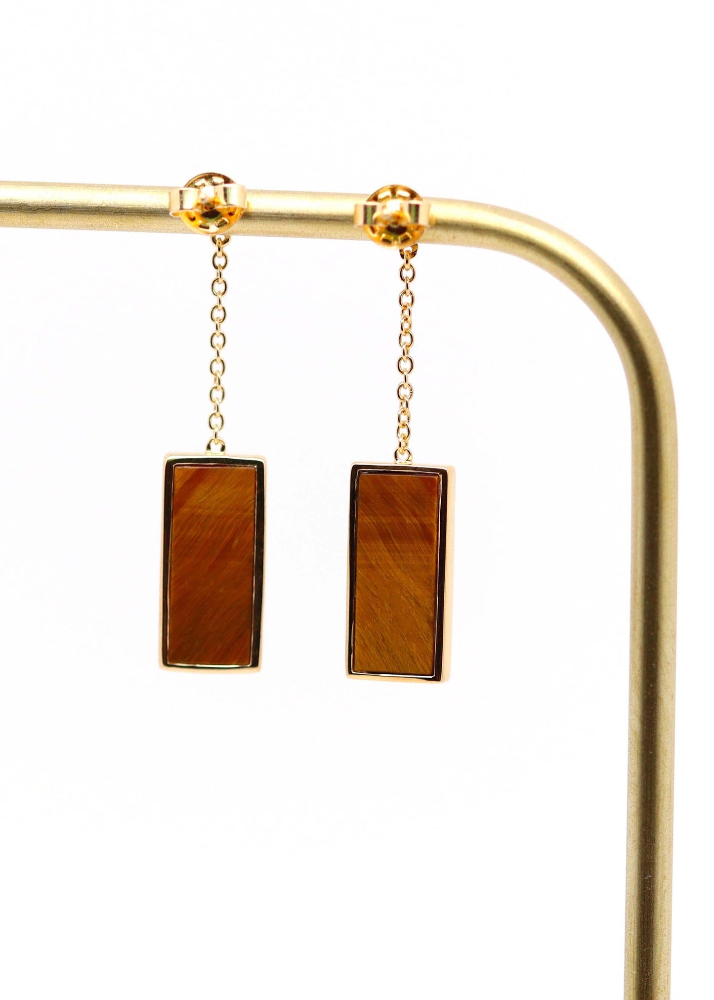 Boucles d'oreilles plaqué or avec pierres