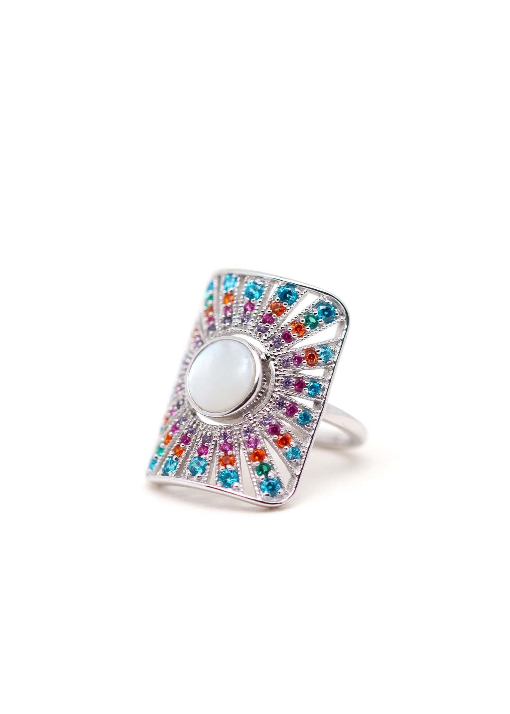 Bague en argent et nacre