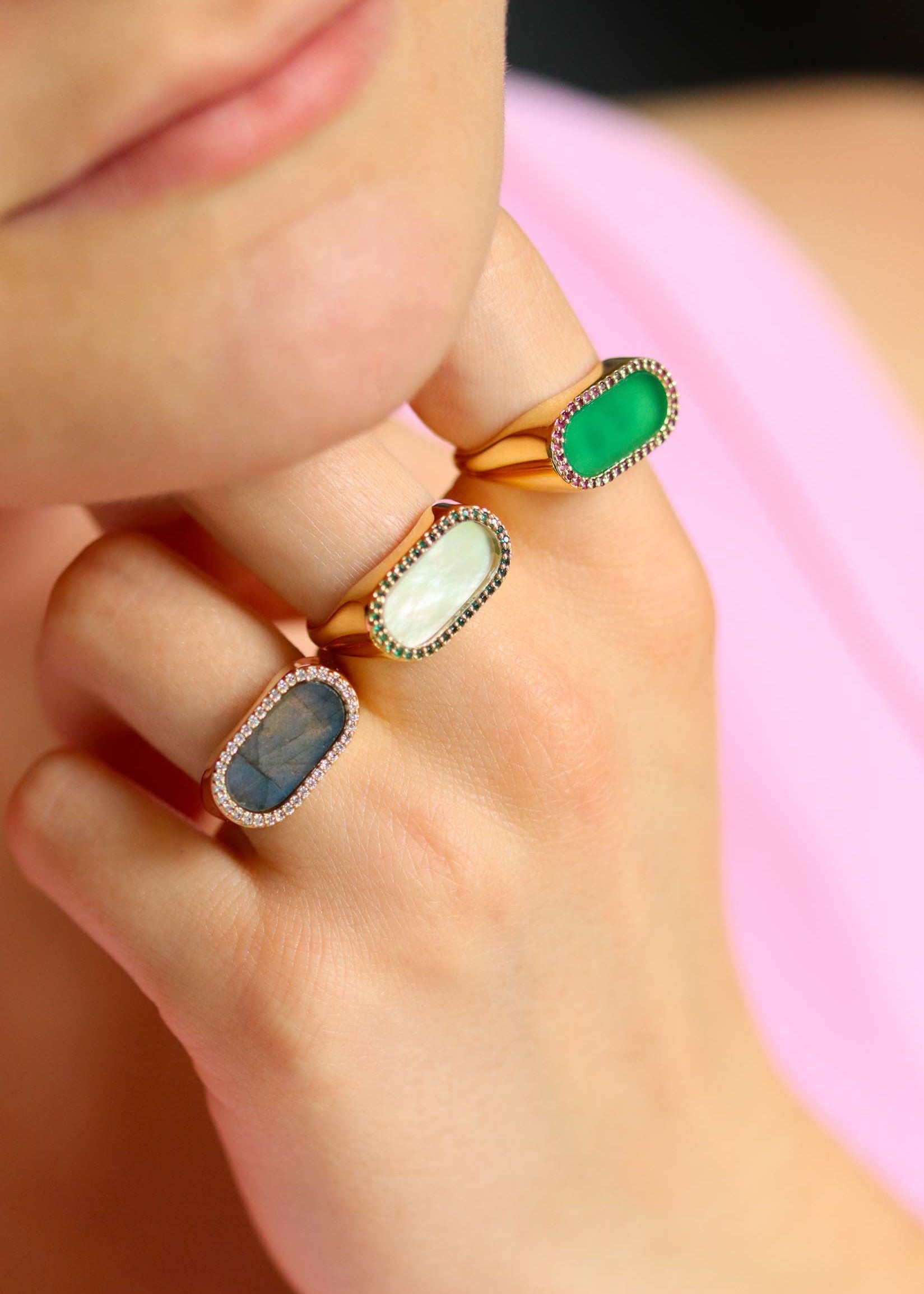 Bagues pierres de couleur