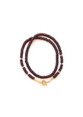 collier en grenat avec un fermoir bouée pour attacher un pendentif
