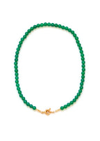 collier en onyx vert avec fermoir pour attacher un pendentif