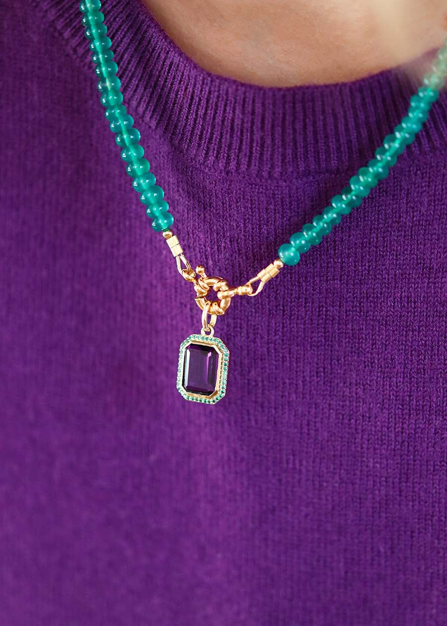 Pendentif art déco en améthyste