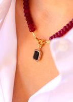 pendentif art déco en onyx
