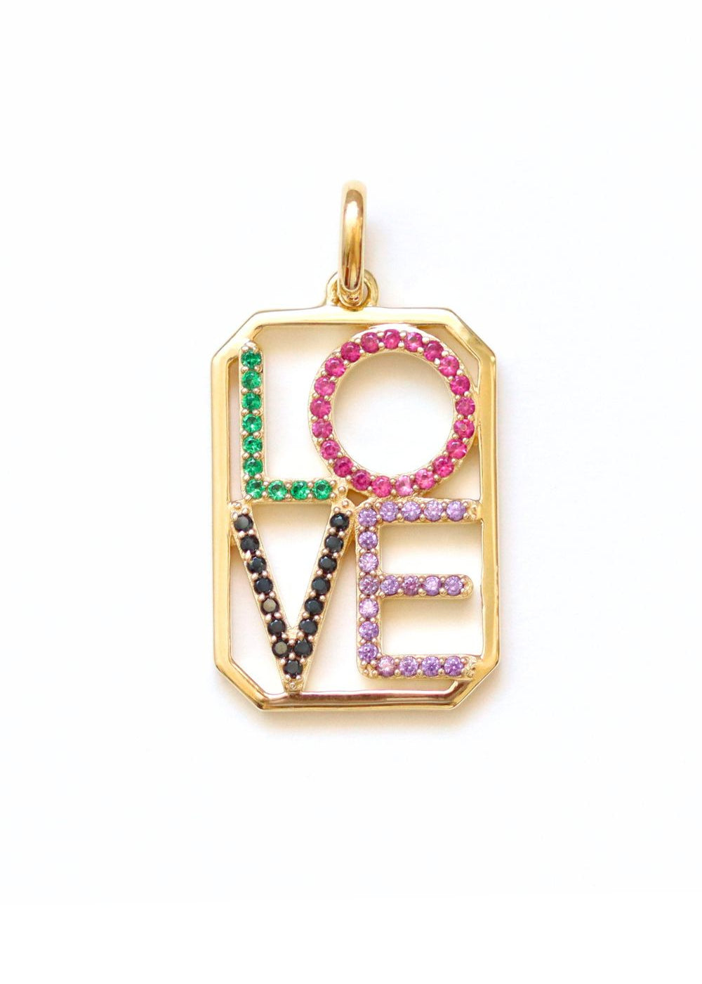 pendentif love multicolore
