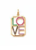 pendentif love multicolore