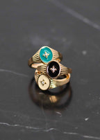 Bagues chevalières femme colorées