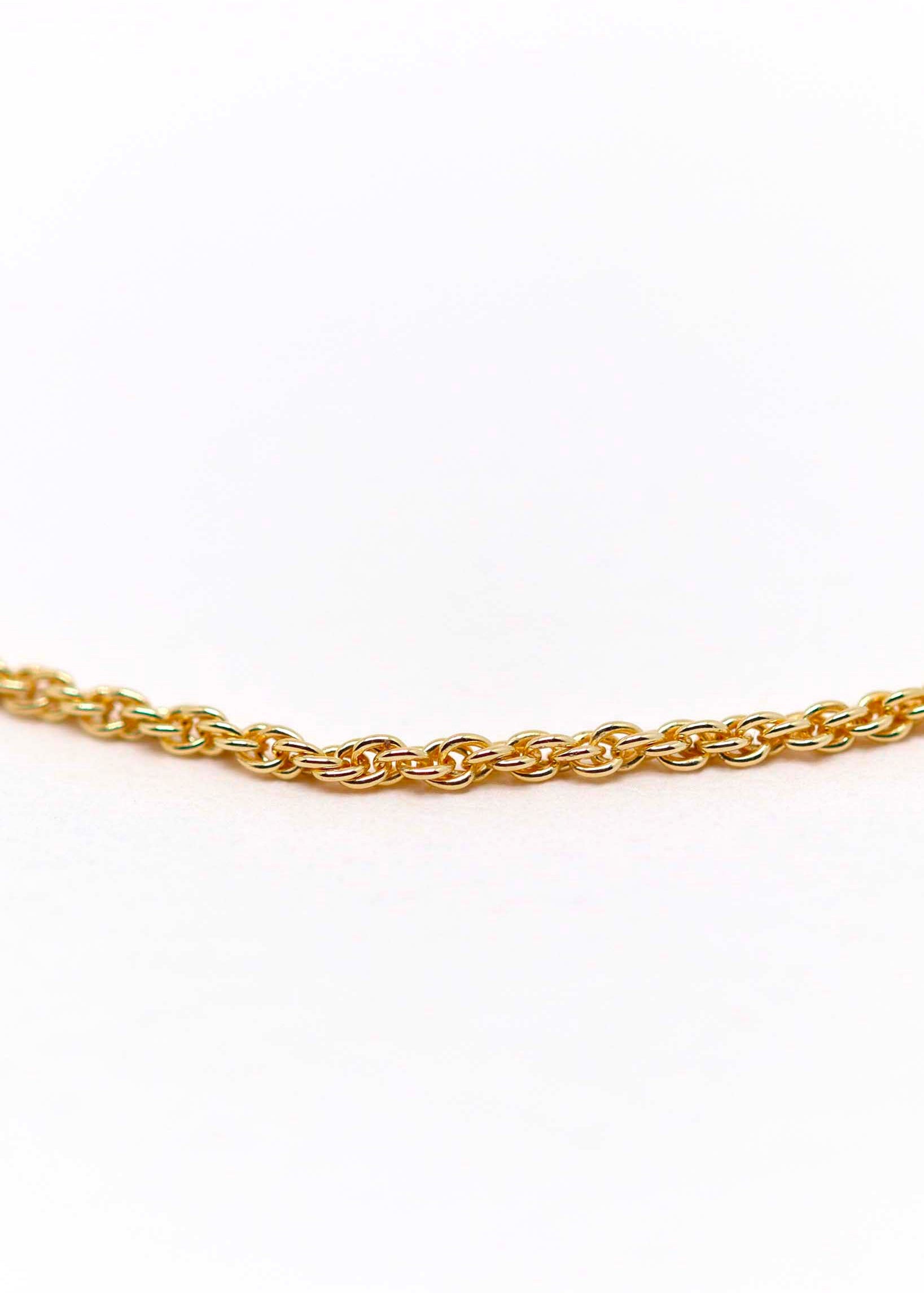 Chaîne plaqué or twist